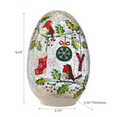 Christmas Led Crackled Glass Orb Decor Joy