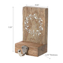 Christmas Etched Wood Stocking Holder Wreath