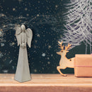Christmas Polyresin Angel Holding Star - Set of 2