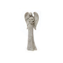 Christmas Polyresin Angel With Engravings - Set of 2 (Harp)