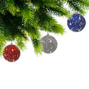 Christmas 10Cm Ornaments Beaded Gems   - Set of 12