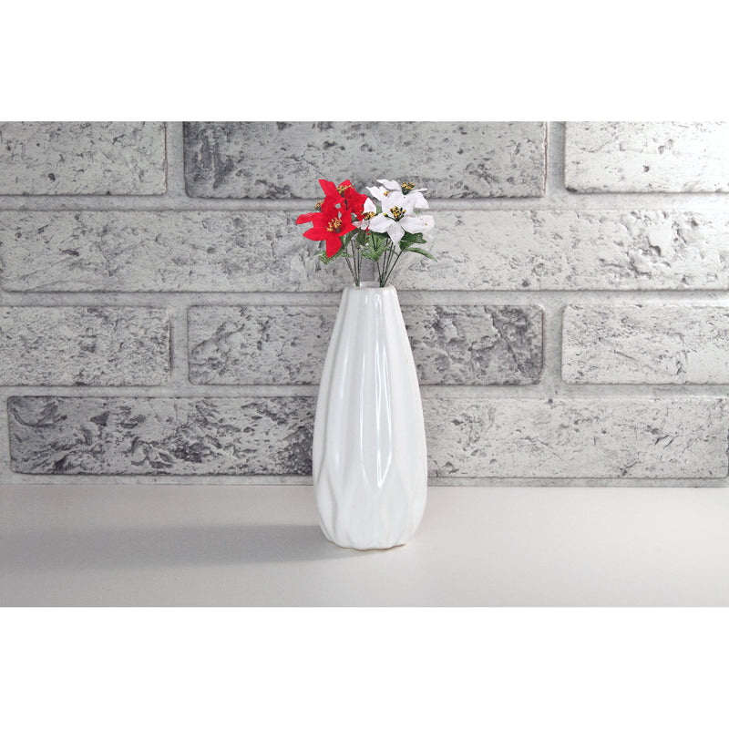 Christmas Poinsettia Bouquet 5 Head  - Set of 6