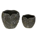 2 Pc Cement Round Planter (Scallop Edge)